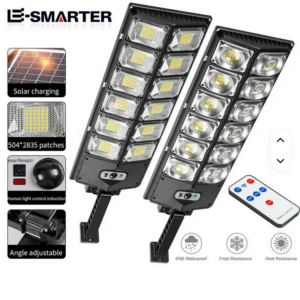 Lampara LED Solar con Sensor de movimiento impermeable 12000 lúmenes