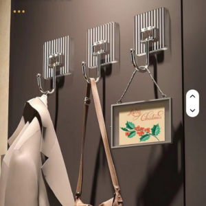 Gancho multifunción autoadhesivo acrílico MUY FUERTE para colgar abrigos, sombreros y toallas en el baño de la cocina. Puede soportar hasta 20 kgs (Ver etiqueta de fábrica)