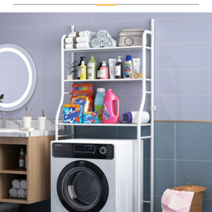 Estante de Metal moderno de 3 niveles, almacenamiento multifuncional para baño, balcón, lavadora, estante de espacio