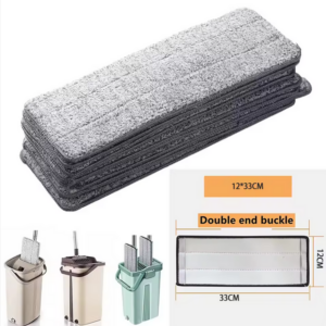 Almohadillas planas repuesto para limpador de microfibra rectangular, reemplazo de cabezal exprimible. Medida 33*12 cm