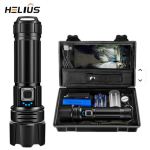 Linterna Led Helius de largo alcance superbrillante de 100000 lúmenes, luz táctica impermeable recargable, Xhp70 90