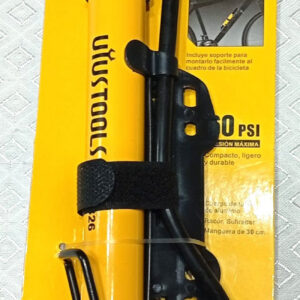 Inflador UYUSTOOLS reforzado para bicicleta o motos de doble pico de 4 bares de presion. Compacto
