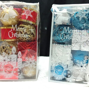 Caja con 16 adornos variados navideños