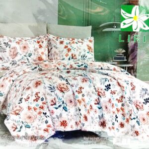 Acolchado LIRIO grueso 2 1/2 3 piezas - 220x240 cm y dos fundas 50x70 cm